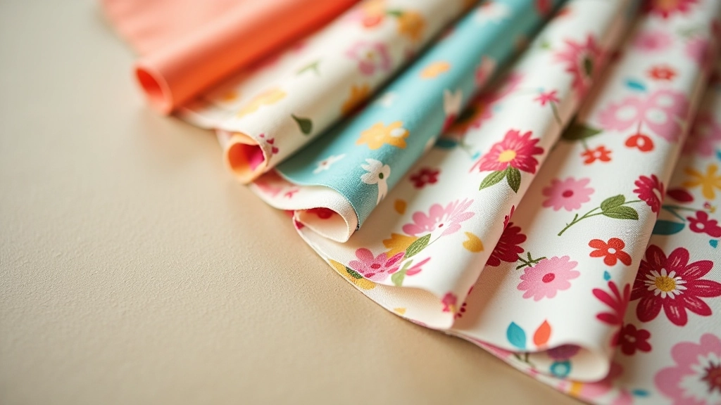 Close-up of vintage fabric samples showing different textures and patterns suitable for upcycling projects