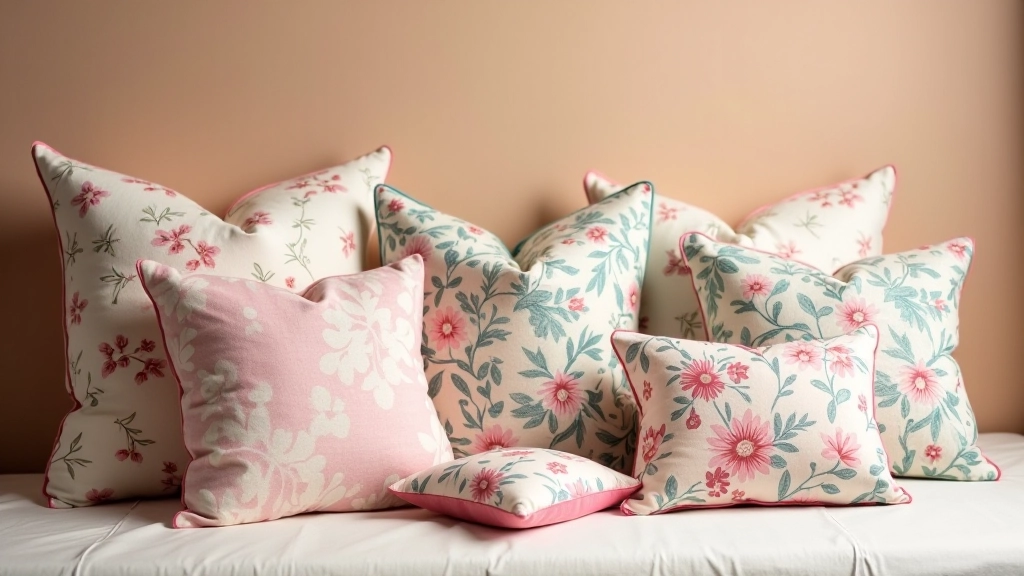 Liberty fabric collection with completed home textile projects including cushions and quilts